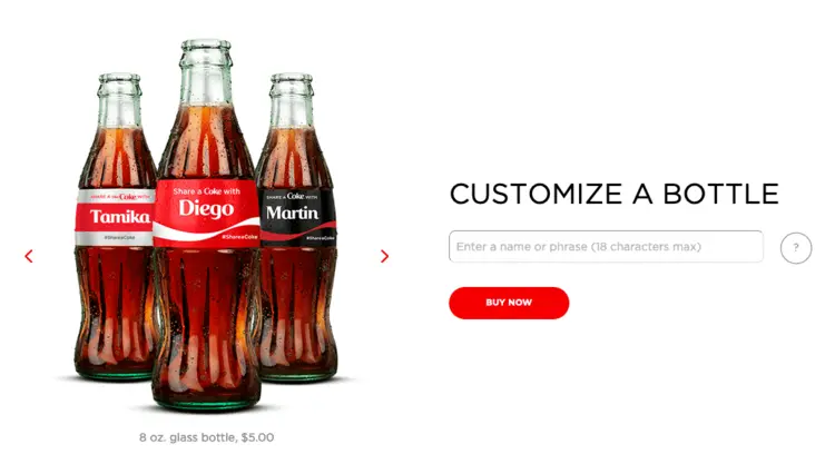 Design and buy Coca-Cola bottles with an individual name Design and buy Coca-Cola bottles with an individual name