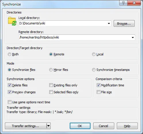 Keep folders synchronized Keep folders synchronized