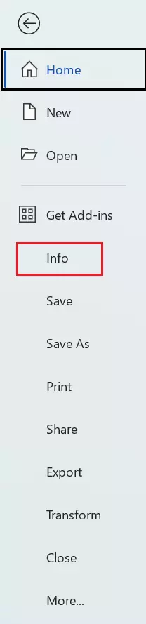 Word: Options in the File menu Word: Options in the File menu