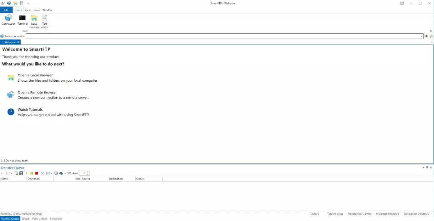 Image: User interface of the FTP client SmartFTP