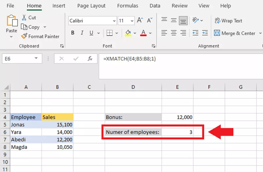 Image: XMATCH - example 2 of a use case: giving the search result