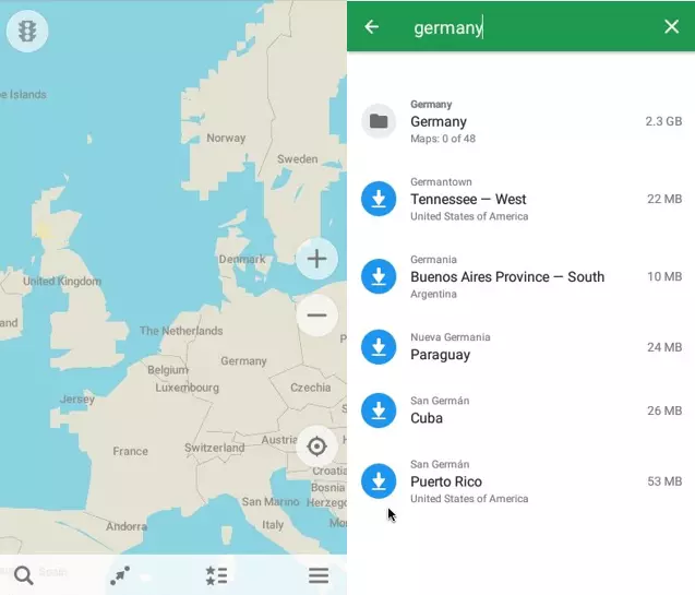 Image: Maps.me: Internal map search function