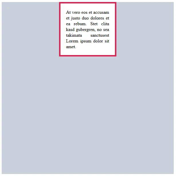 Block box with the margin value auto Block box with the margin value auto