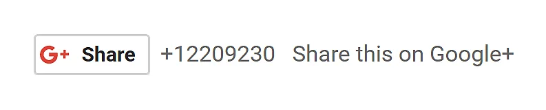 Google+‘s Share button Image: Google+‘s Share button