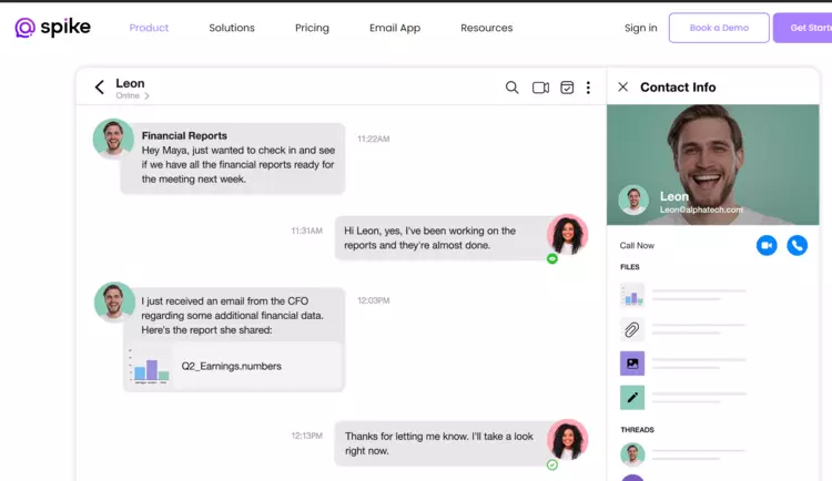 Screenshot of the Spike website Screenshot of the Spike website