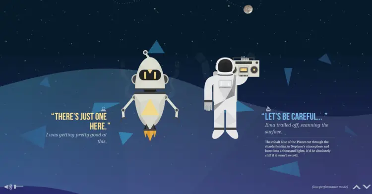 Screenshot of the parallax website, nasaprospect.com Screenshot of the parallax website, nasaprospect.com