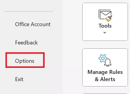 Microsoft Outlook: The “File” tab Microsoft Outlook: The “File” tab