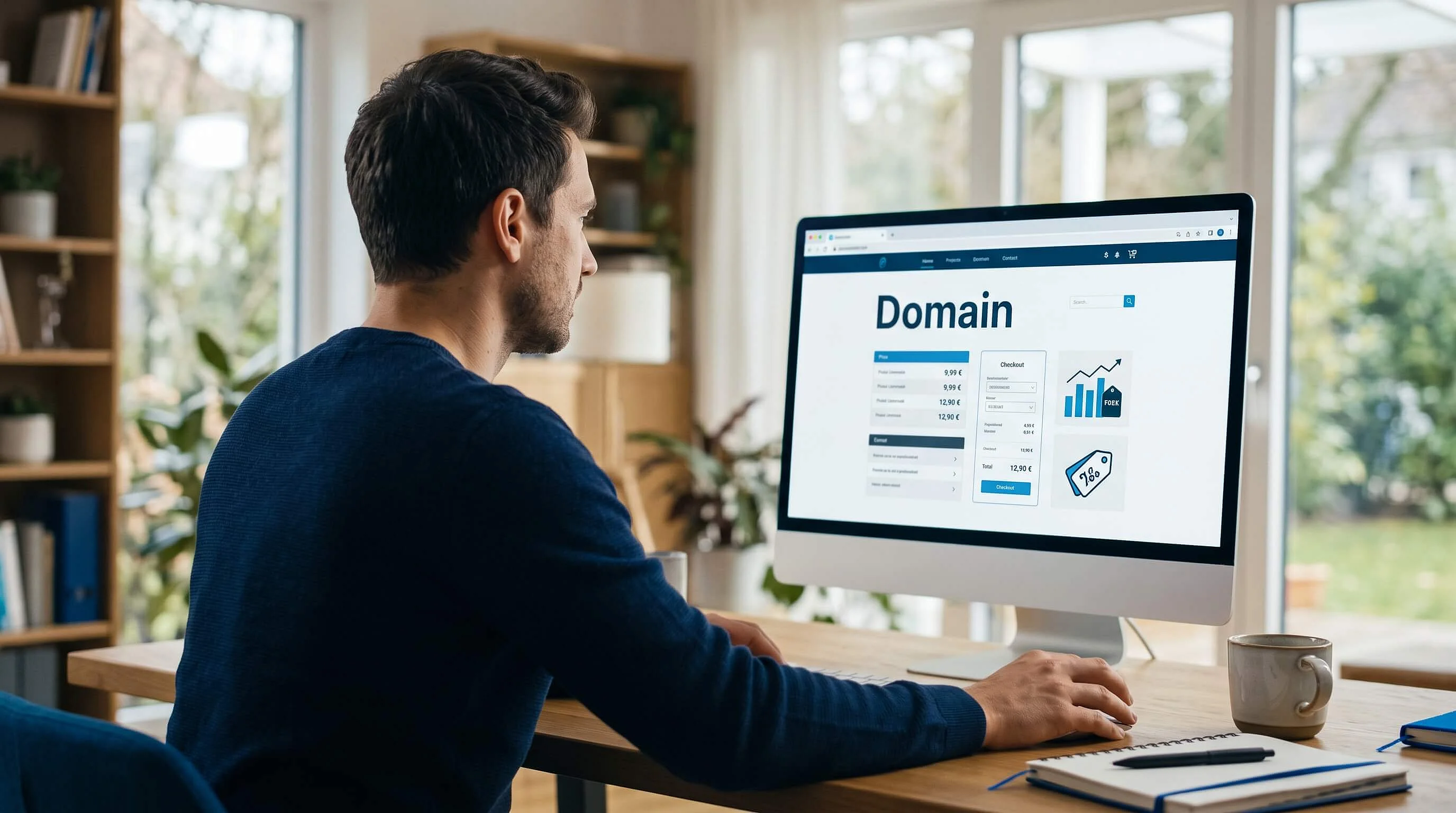 Image: How much does a domain name cost? Examples and prices