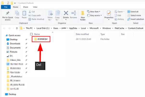 Clearing the cache folder Clearing the cache folder