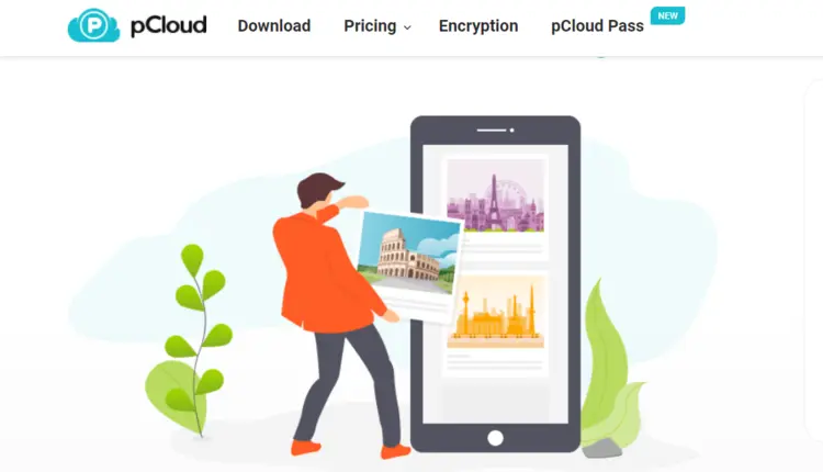 Website of the Swiss cloud storage provider pCloud Website of the Swiss cloud storage provider pCloud