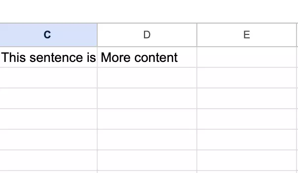 Screenshot of cut-off content in a cell in Google Sheets Screenshot of cut-off content in a cell in Google Sheets