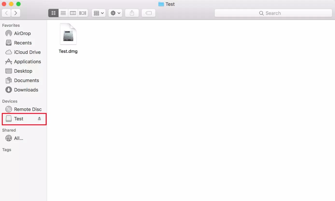 Image: Eject disk image (.dmg)