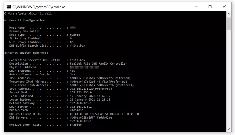 Image: Clearing the DNS cache
