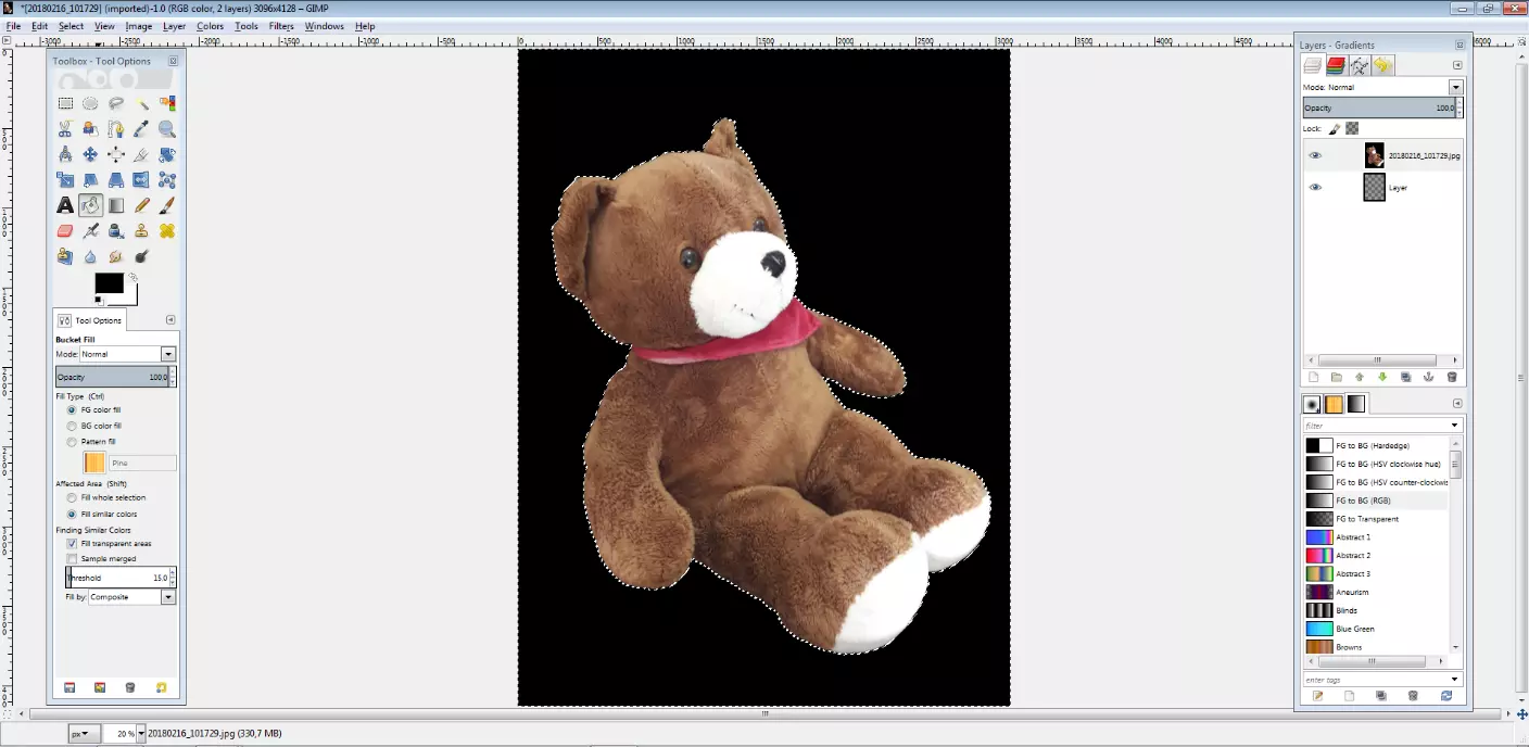 Image: Cut out object on black background
