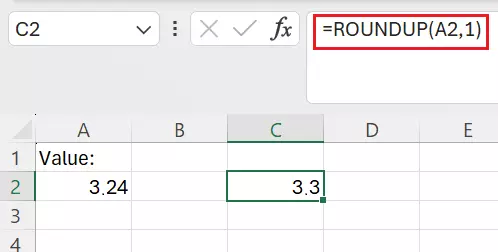 Excel: Round up to one decimal place Excel: Round up to one decimal place