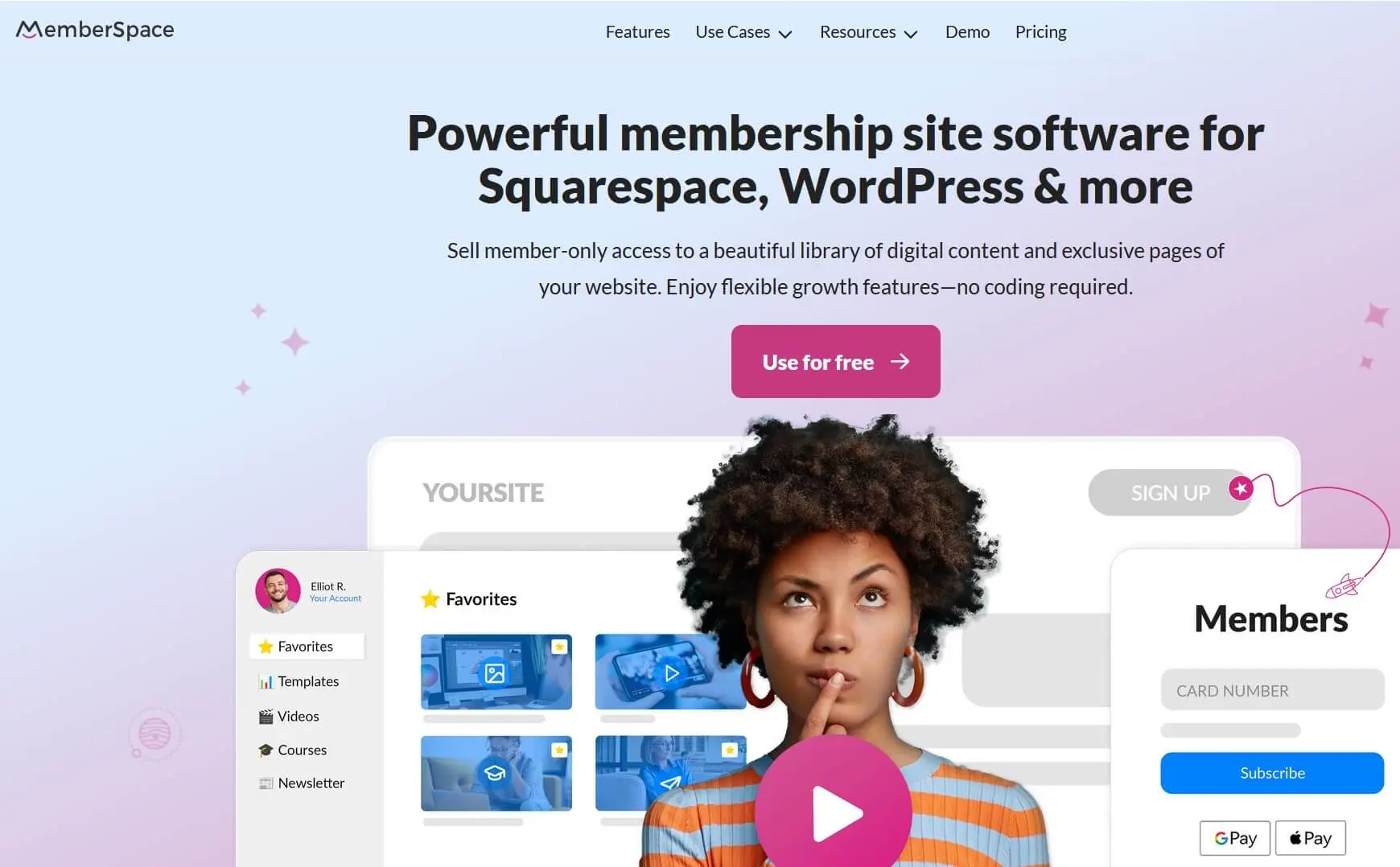 Screenshot of the MemberSpace website Image: Screenshot of the MemberSpace website