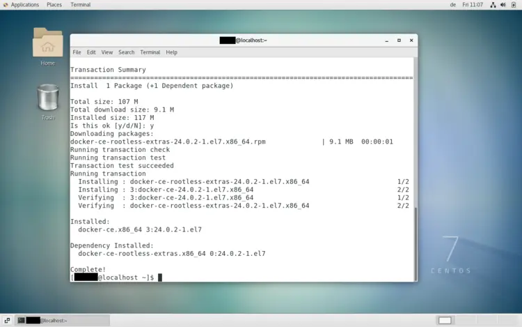 Check manual Docker installation on CentOS Check manual Docker installation on CentOS