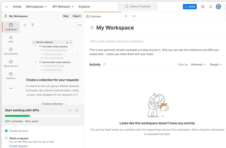 Screenshot of the Postman client Screenshot of the Postman client