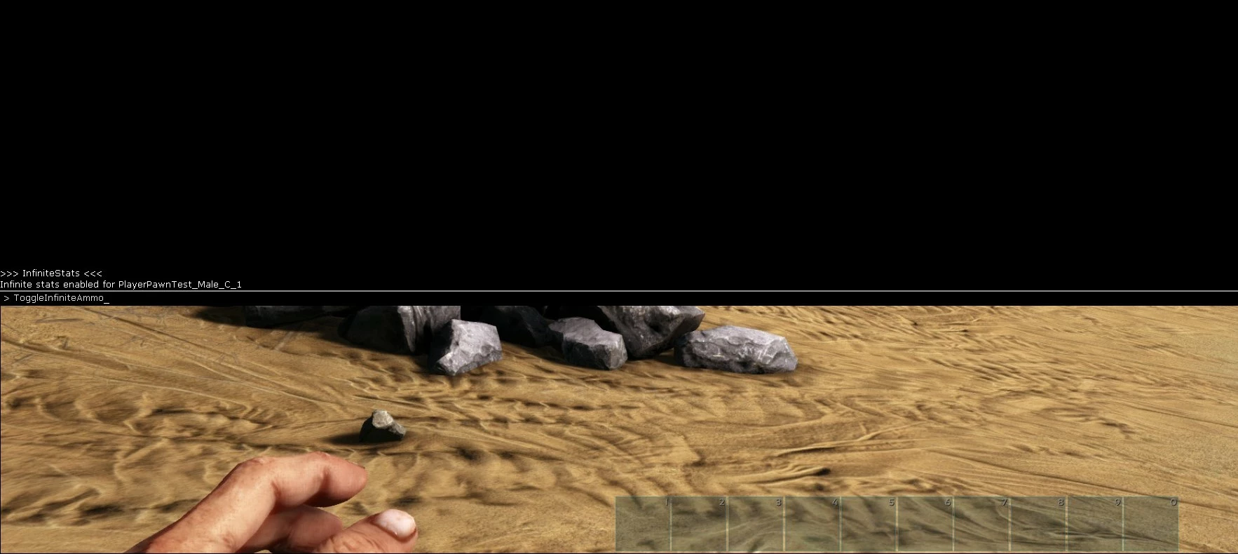 The input console for cheats in ARK: Survival Evolved The input console for cheats in ARK: Survival Evolved