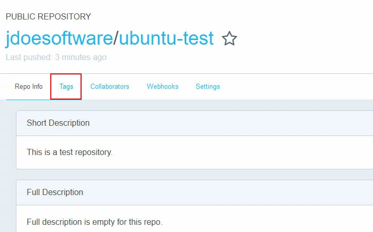 Image: Repository-Tags