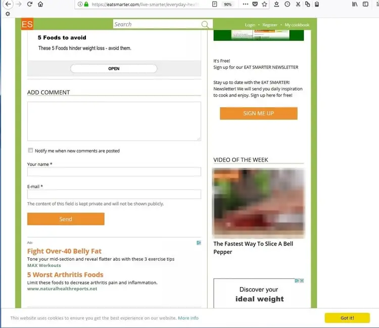 Screenshot from eatsmarter.com Screenshot from eatsmarter.com