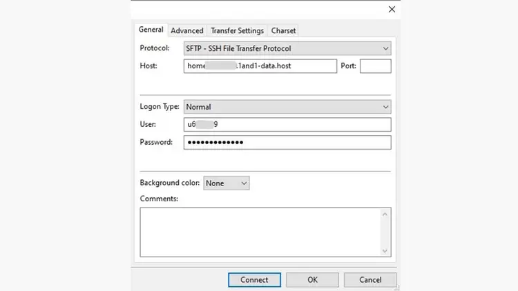 Selecting SFTP in FileZilla’s server manager Selecting SFTP in FileZilla’s server manager
