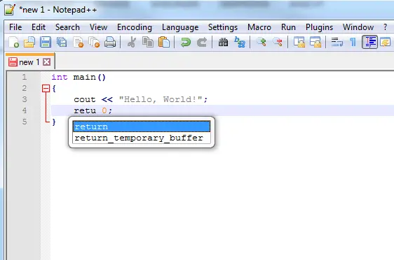 Screenshot of the text editor Notepad++ Screenshot of the text editor Notepad++
