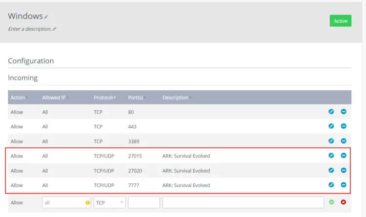 IONOS Cloud Panel: Port release for ARK server IONOS Cloud Panel: Port release for ARK server