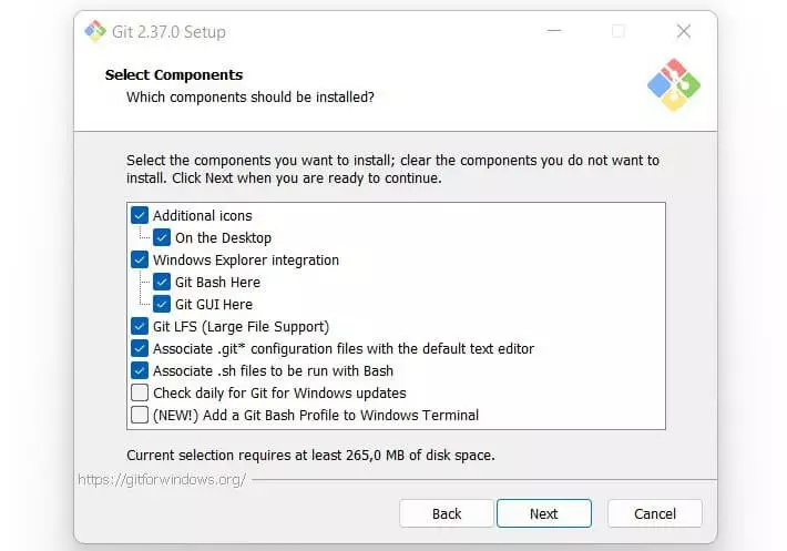 Image: Screenshot of Git Bash installation