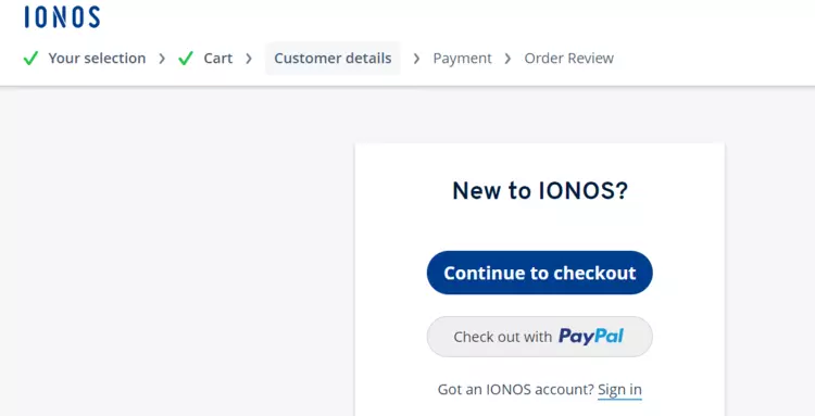 IONOS: Checkout IONOS: Checkout