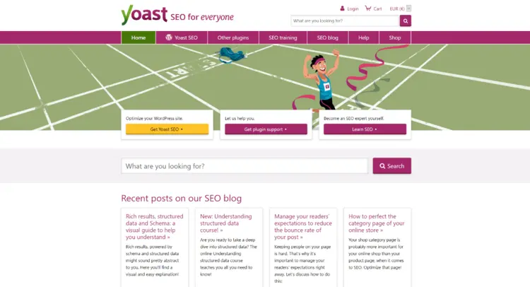 Website of WordPress plugins Yoast Website of WordPress plugins Yoast
