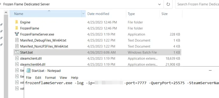 Frozen Flame: Dedicated server startup script Frozen Flame: Dedicated server startup script