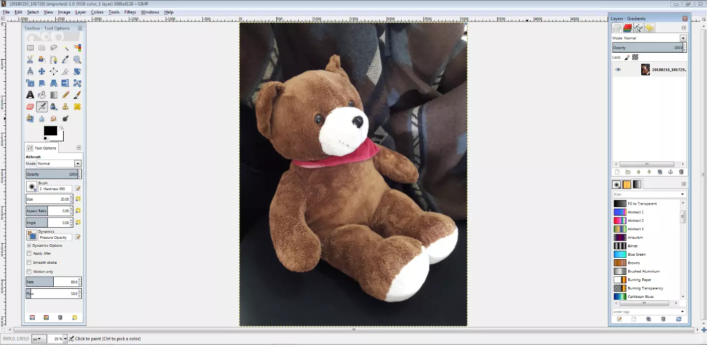 Image: Object to be cut out in GIMP