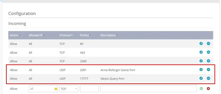 Opening a port in the IONOS Cloud Panel Opening a port in the IONOS Cloud Panel