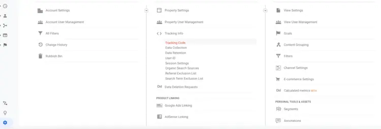 Set-up options for Google Analytics Set-up options for Google Analytics