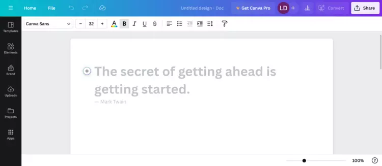 Screenshot of Canva Screenshot of Canva