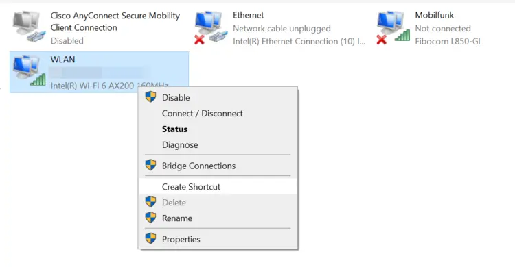 An established network connection in Windows 10 An established network connection in Windows 10