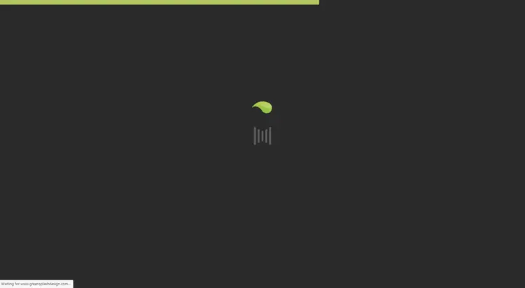 Screenshot of the website, greensplashdesign.com as it loads Screenshot of the website, greensplashdesign.com as it loads