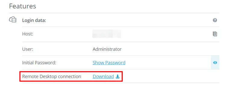 Download the setup file for the Remote Desktop connection Download the setup file for the Remote Desktop connection