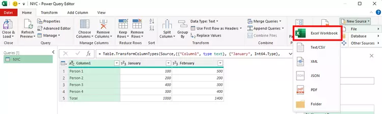 Import an Excel table via “New source”, “File” and “Excel” Import an Excel table via “New source”, “File” and “Excel”