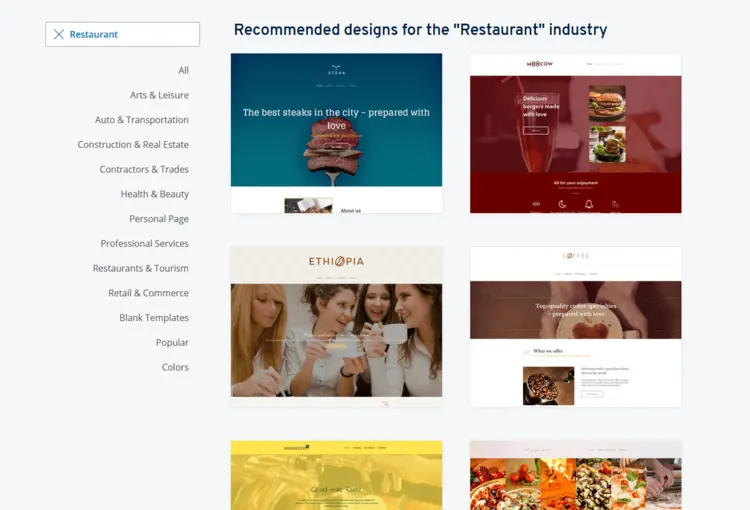Design templates for restaurant websites Design templates for restaurant websites