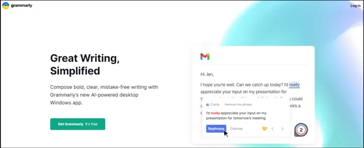 Grammarly.com website Grammarly.com website