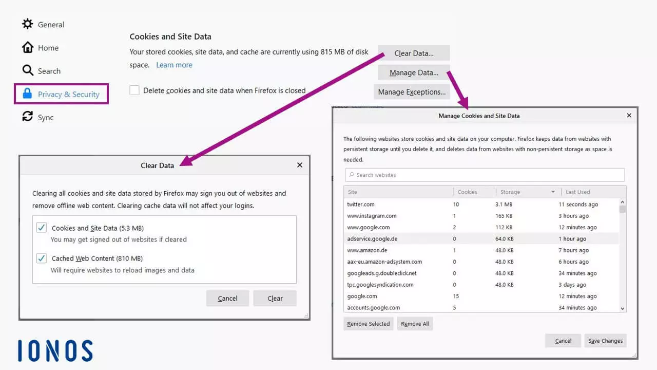 Image: Session ID: Managing data in the browser
