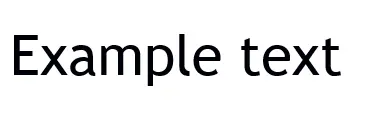 Browser view: The words “example text” are displayed in the sans serif font Trebuchet MS Browser view: The words “example text” are displayed in the sans serif font Trebuchet MS