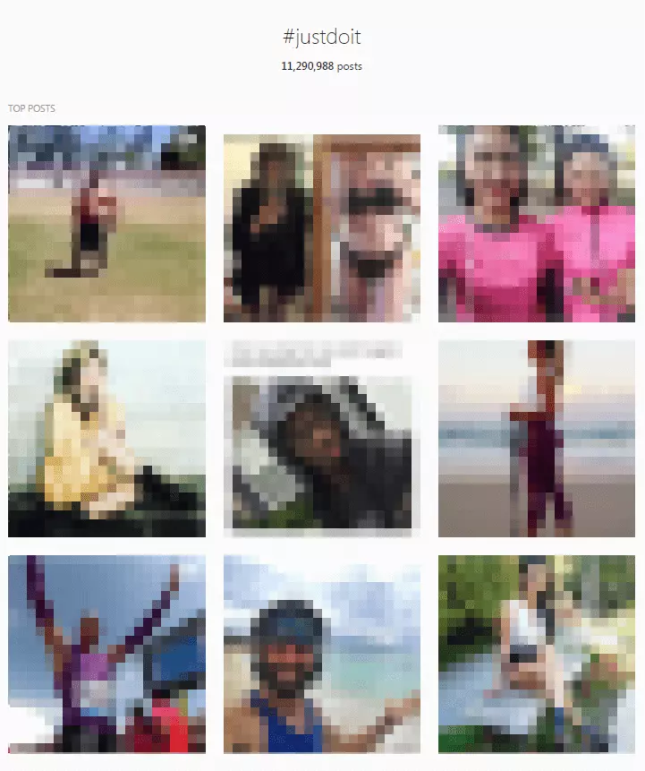 Image: User-generated content found under the #justdoit hashtag