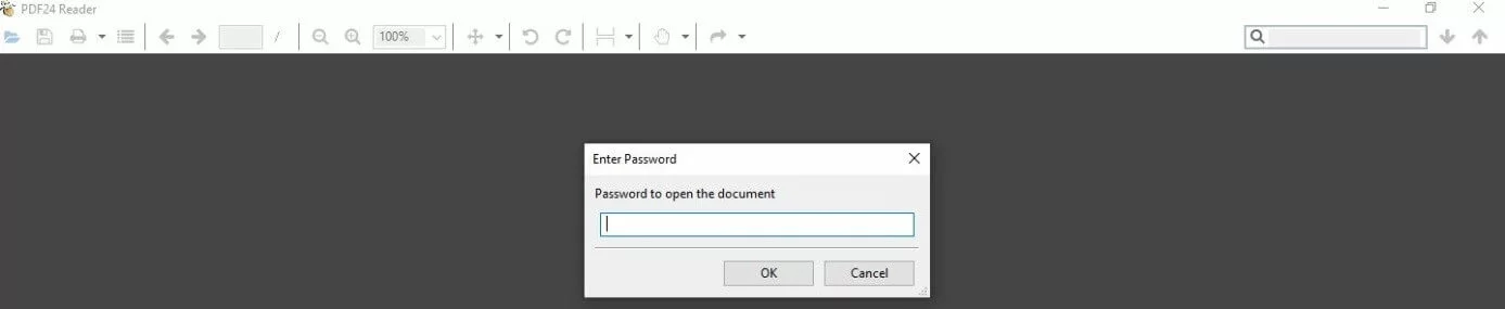 Image: Kdan PDF Reader: Password prompt