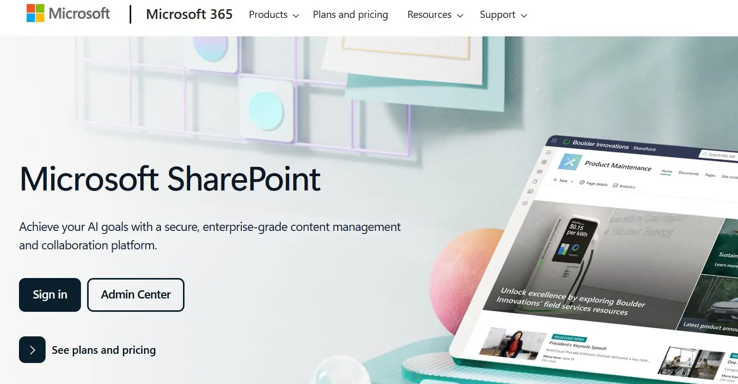 Image: SharePoint screenshot