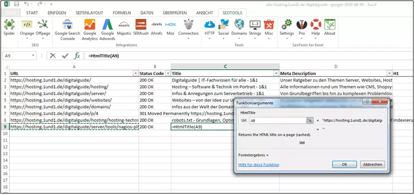 Image: SeoTools for Excel — the all-around add-in