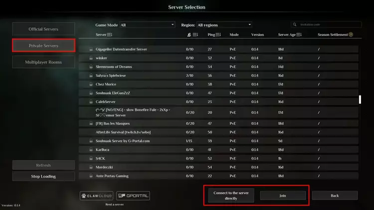 Soulmask server listing Soulmask server listing