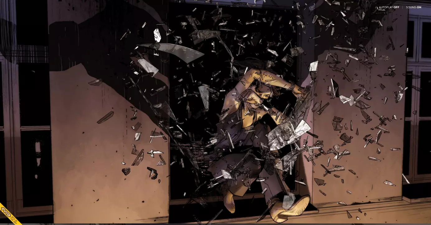 Image: Screenshot taken from the online graphic novel about the Peugeot Hybrid4 technology